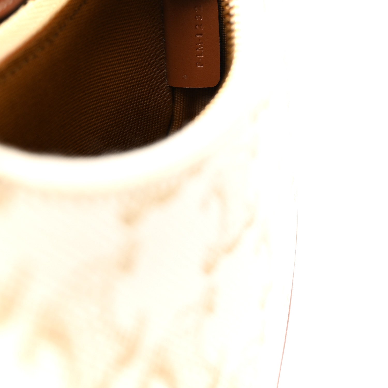 Canvas Calfskin Mini Ava Triomphe Shoulder Bag White