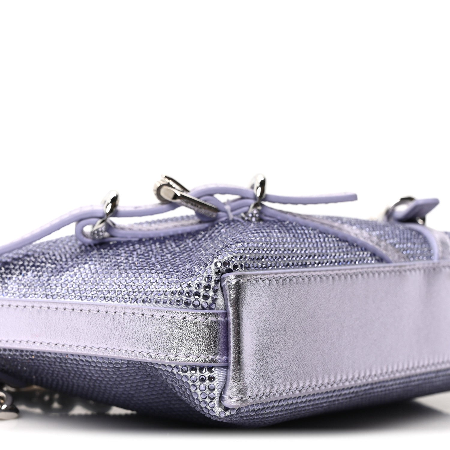 Satin Strass Mini Voyou Boyfriend Party Bag Lavender