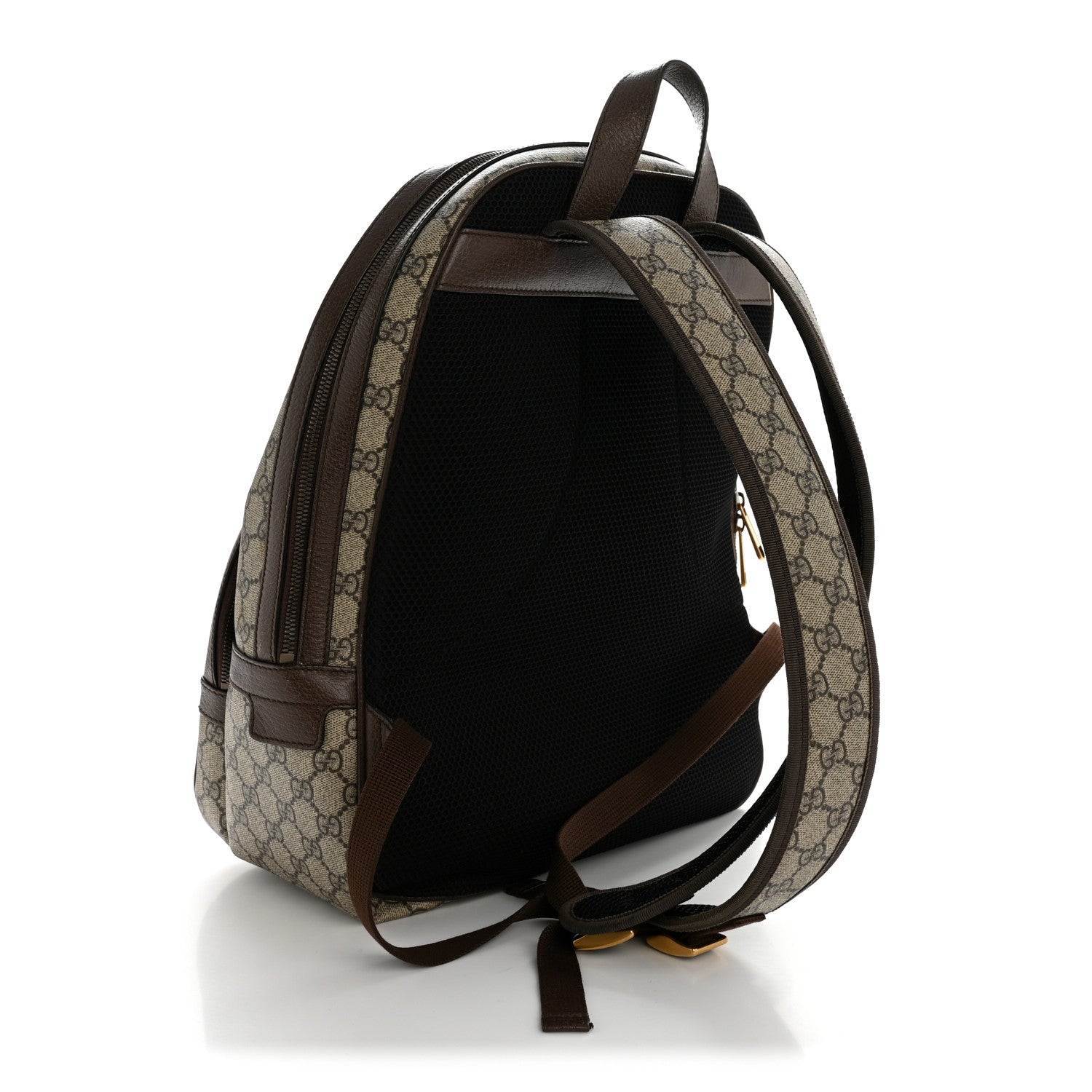 GG Supreme Monogram Medium Ophidia Day Backpack Brown