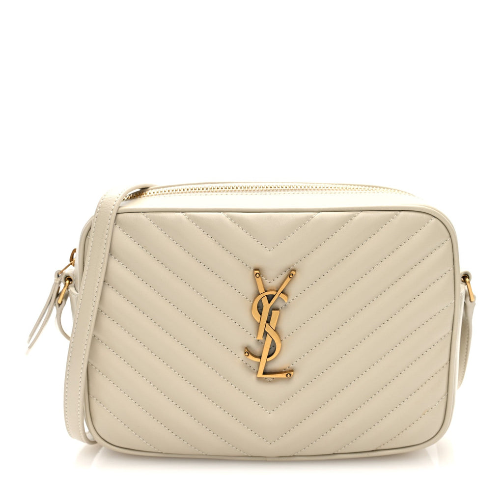 Calfskin Matelasse Monogram Lou Camera Bag Crema Soft