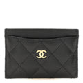 Caviar Quilted  Holder Black