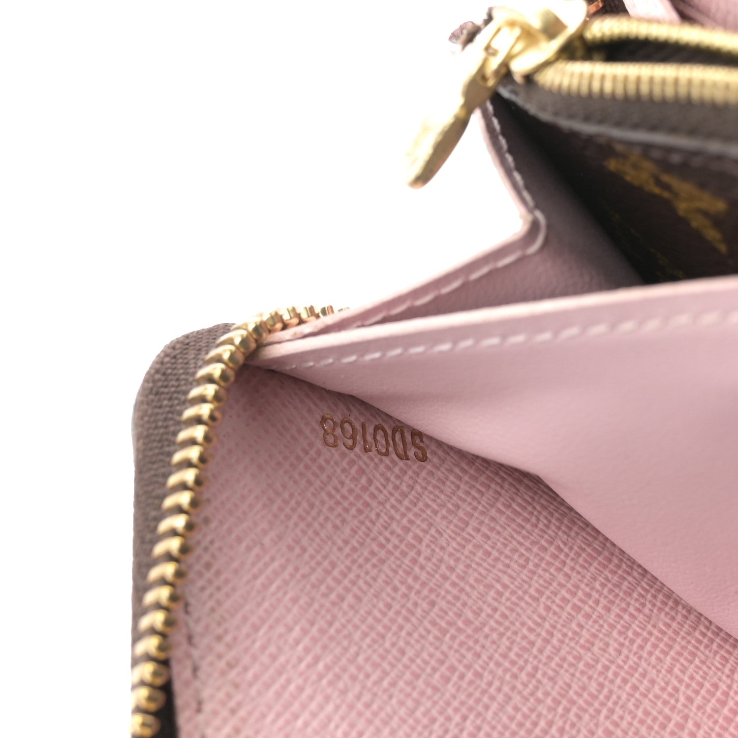 Monogram Clemence Wallet Rose Ballerine