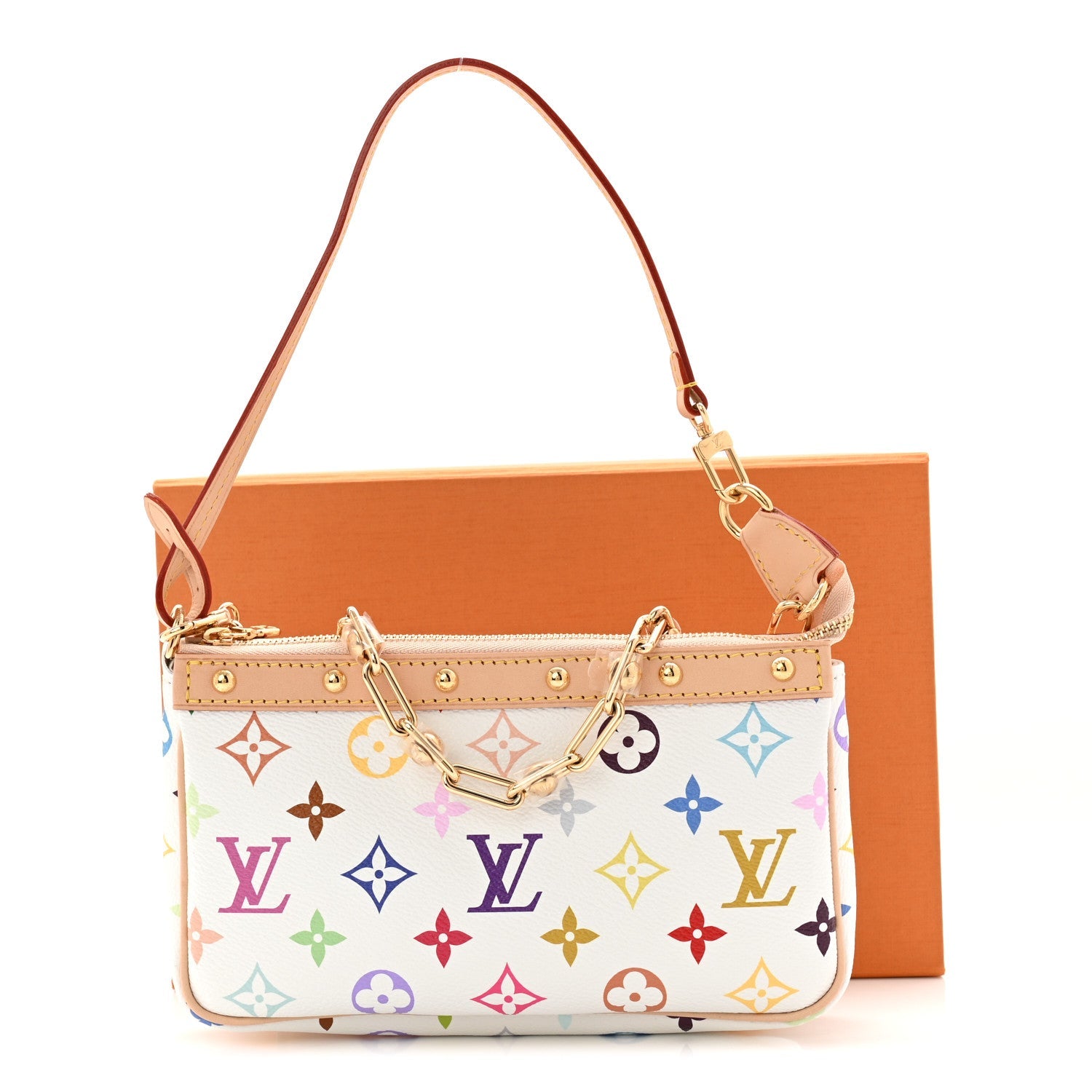 LV X TM Monogram Multicolor Pochette Accessories White