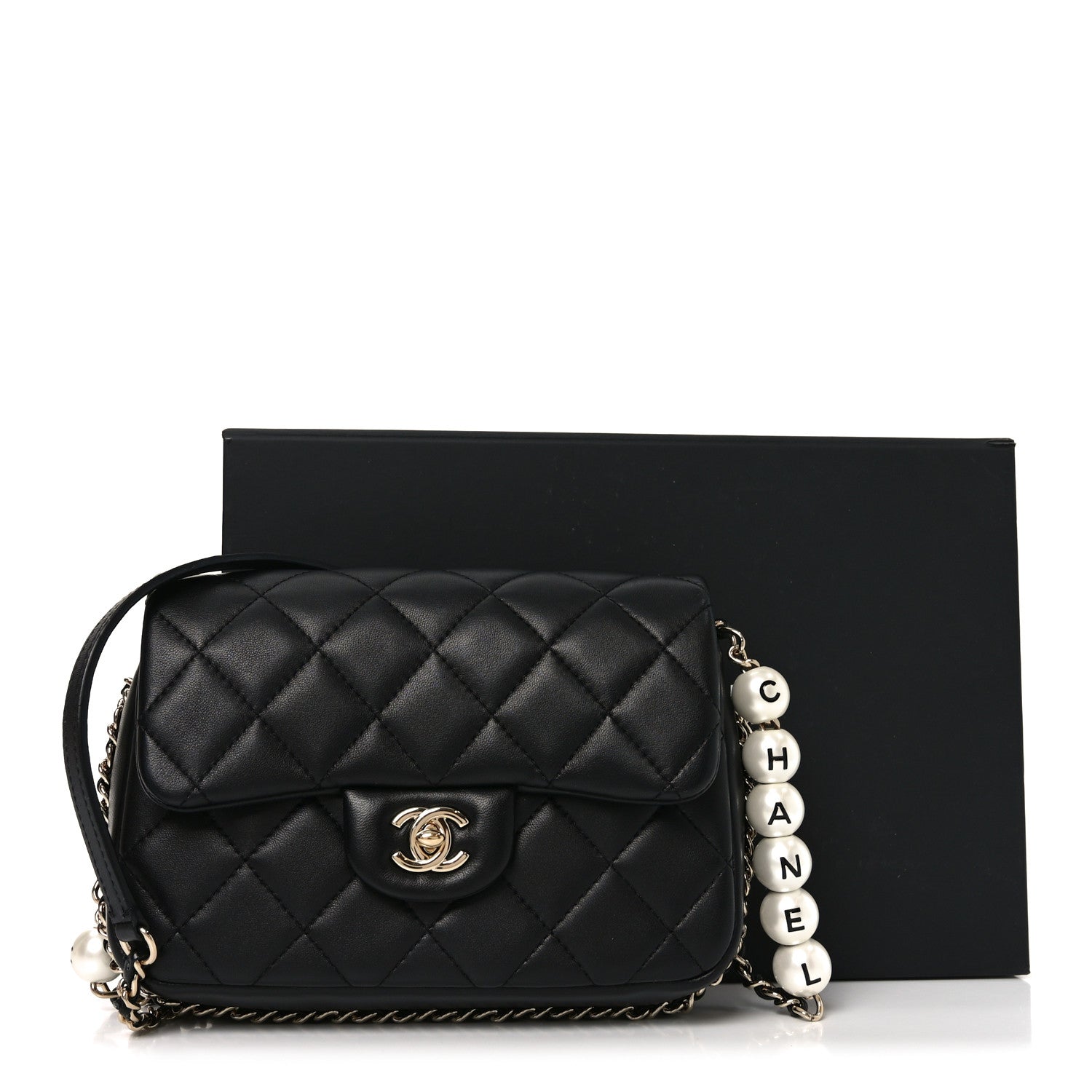 Lambskin Quilted Small My Precious Flap Black