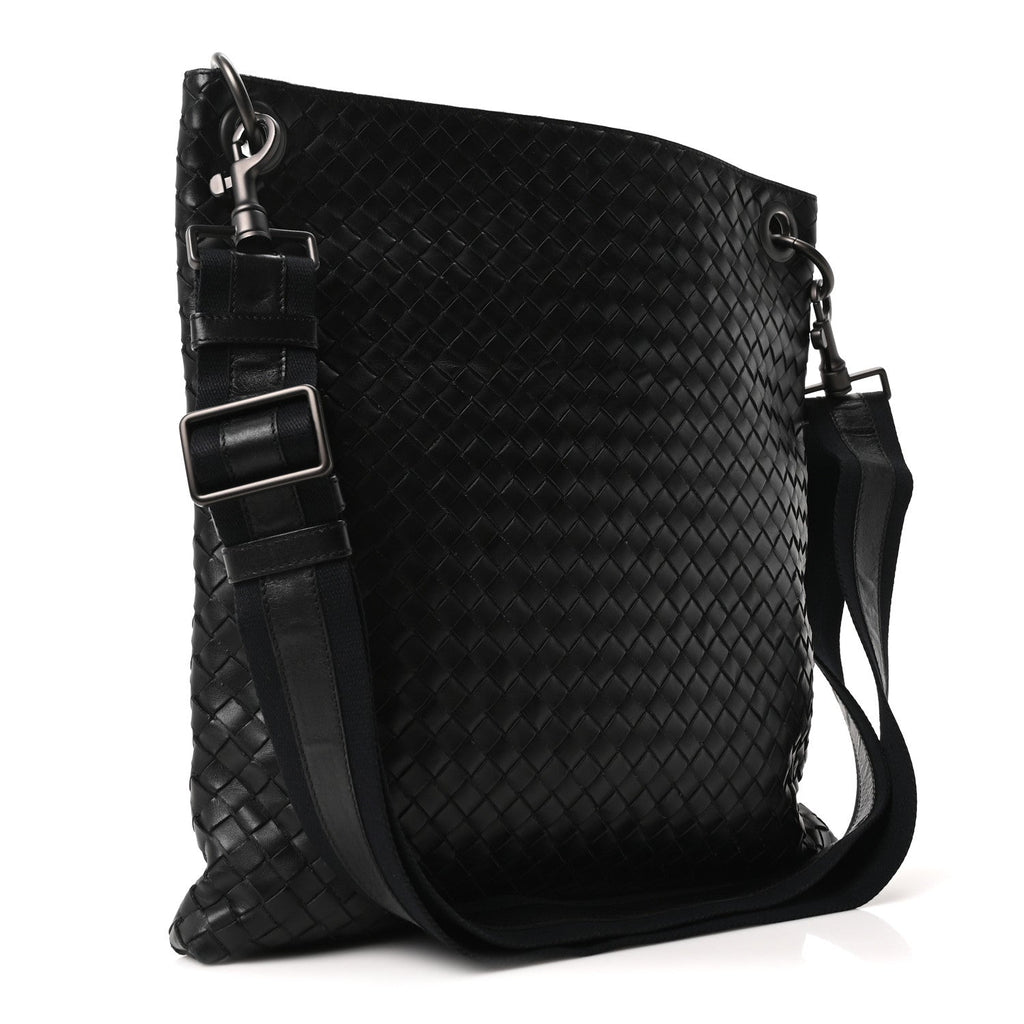 Nappa Intrecciato VN Crossbody Messenger Bag Black