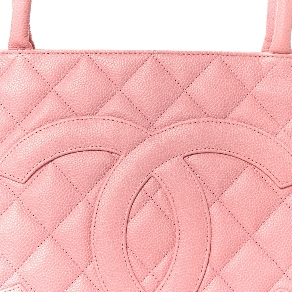Caviar Medallion CC Tote Light Pink