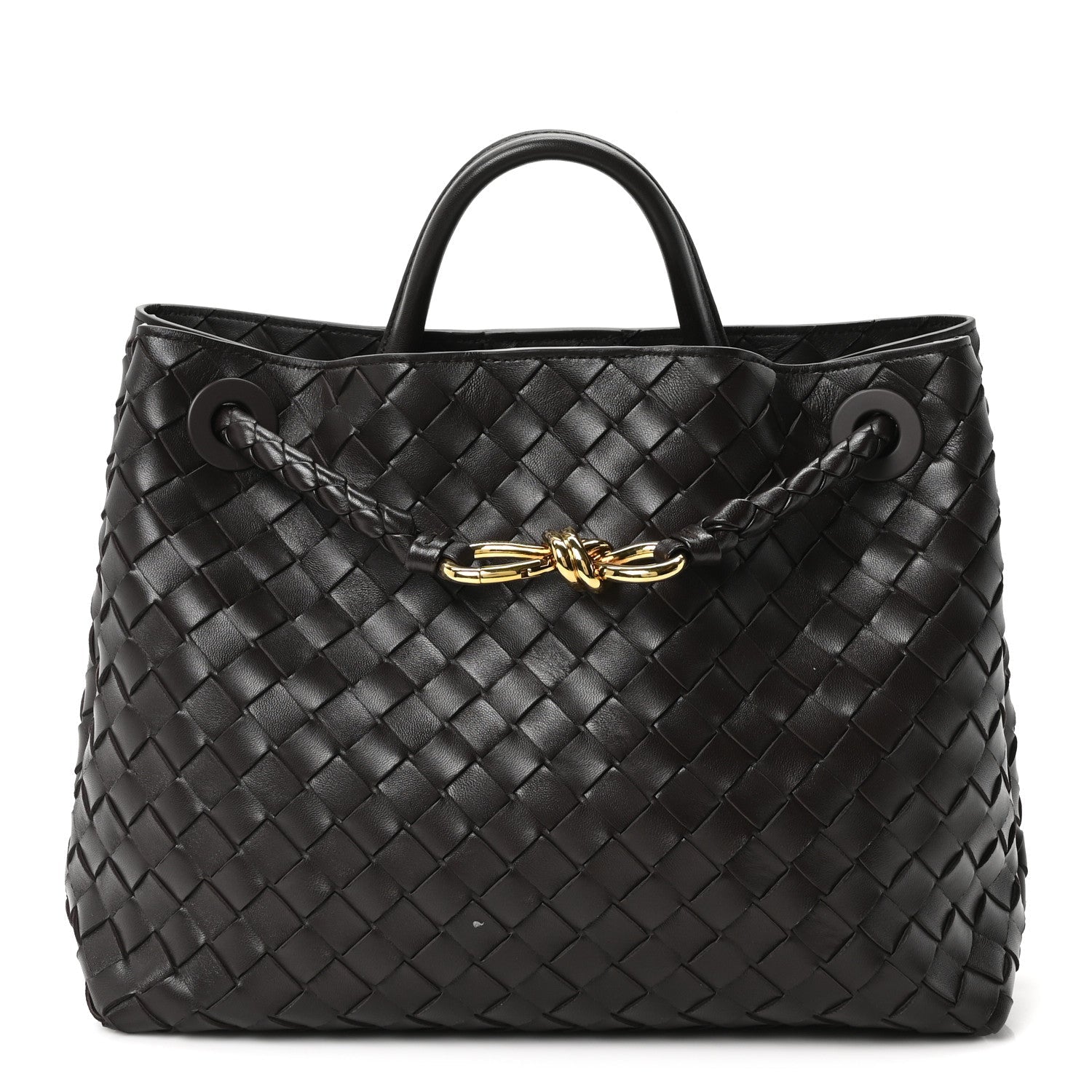 Nappa Intrecciato Medium Andiamo Shoulder Bag Fondant