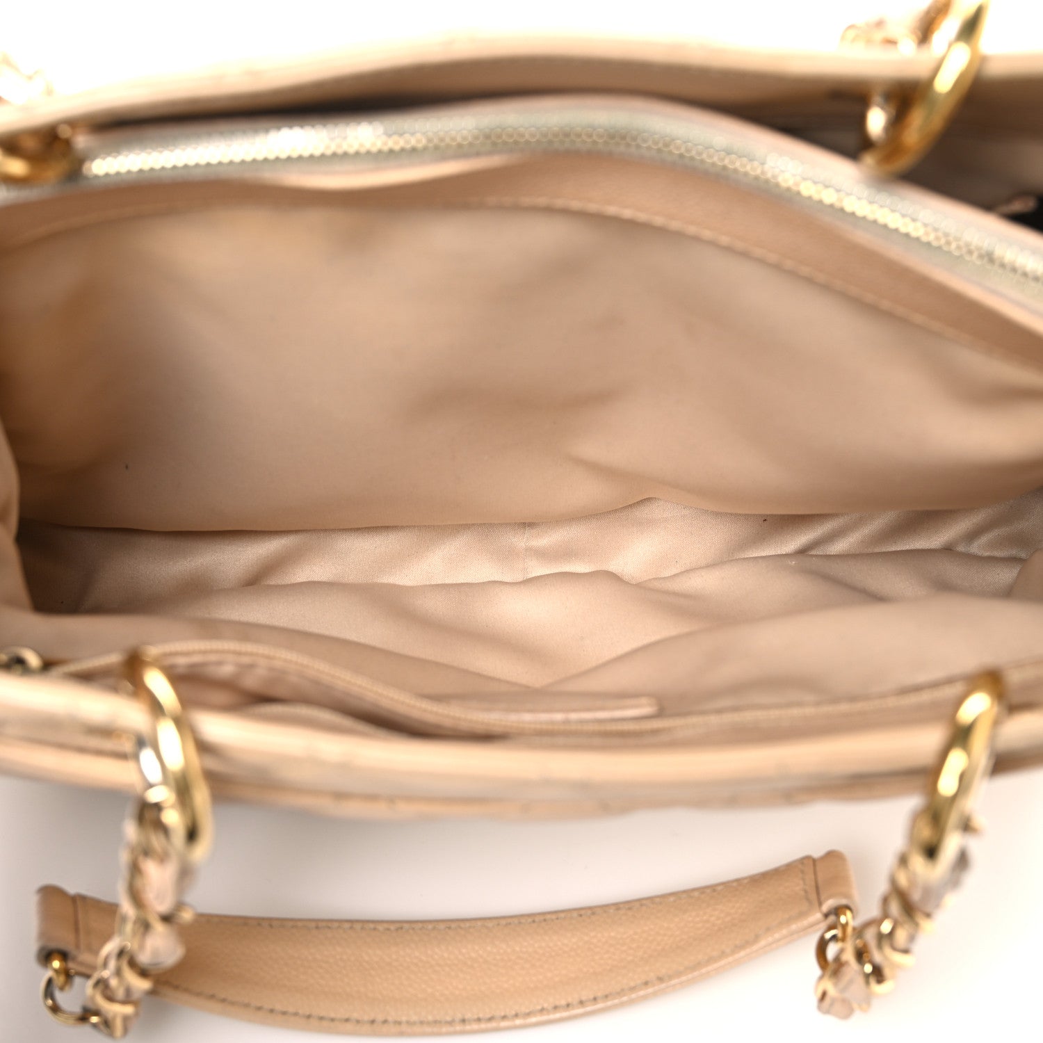Caviar Quilted Grand Shopping Tote GST Beige