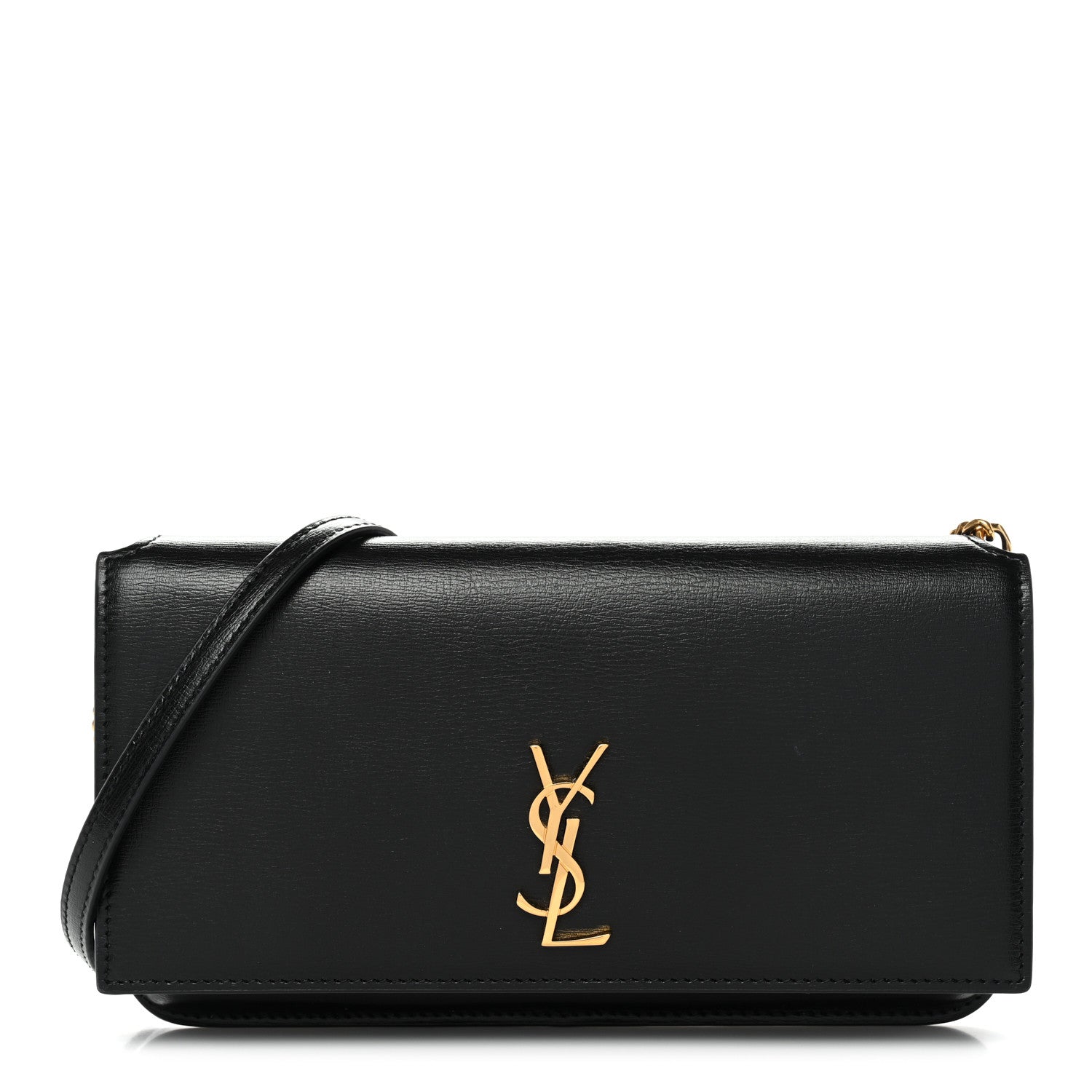 Calfskin Monogram Cassandre Phone Holder With Strap Black
