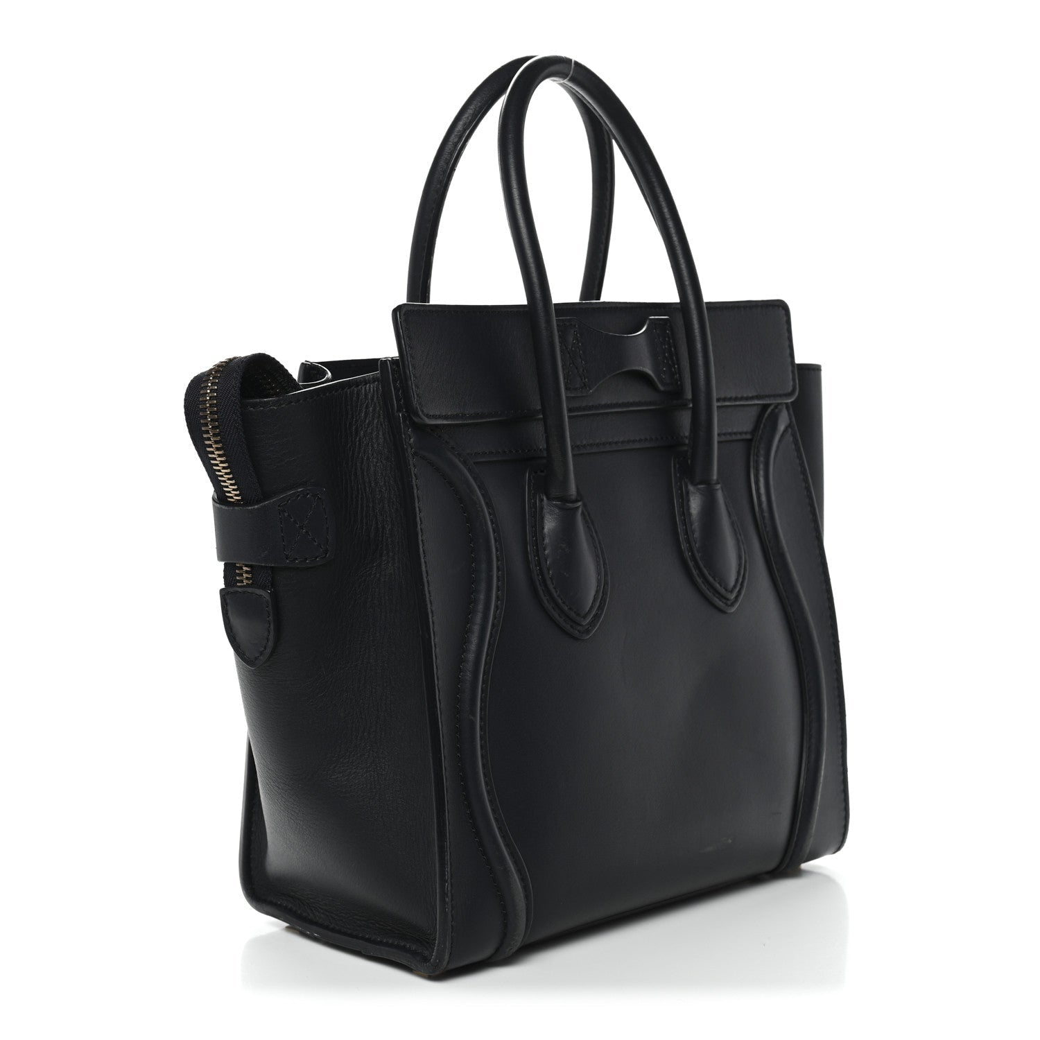 Smooth Calfskin Micro Luggage Navy Blue