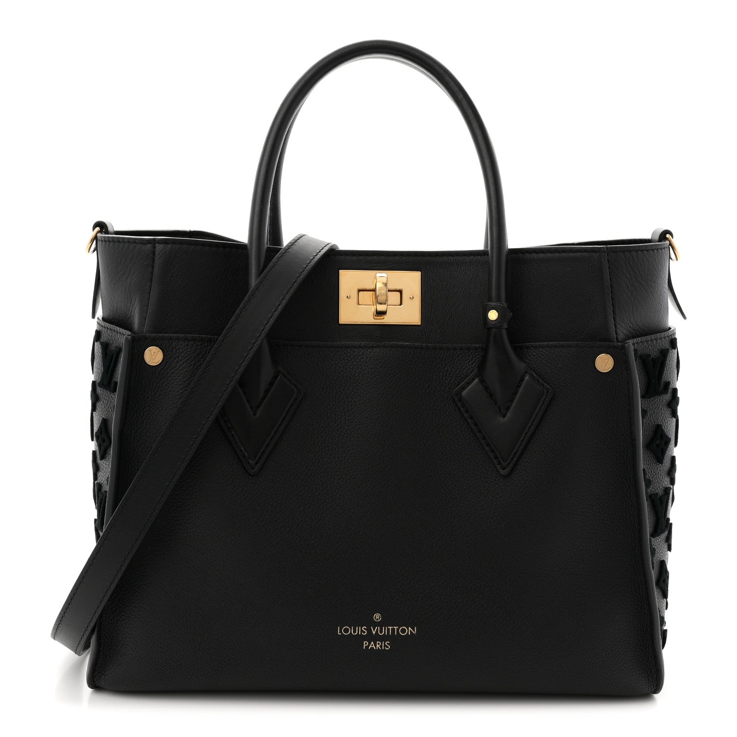 Calfskin Monogram Tufting On My Side Black