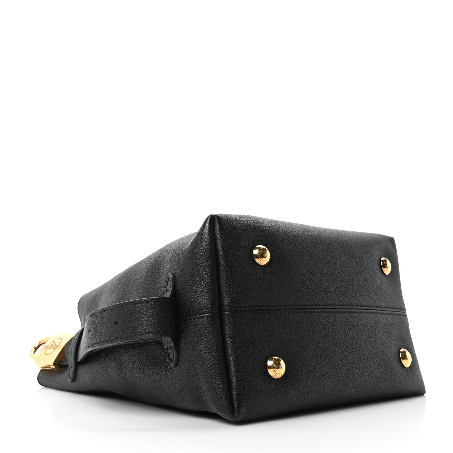Grained Calfskin Low Key Hobo PM Black