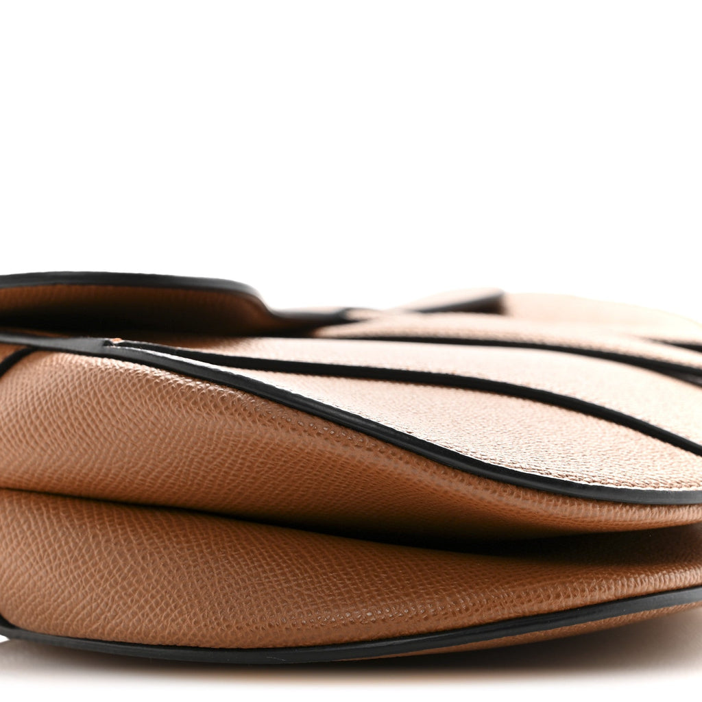 Grained Calfskin Saddle Bag Golden Saddle