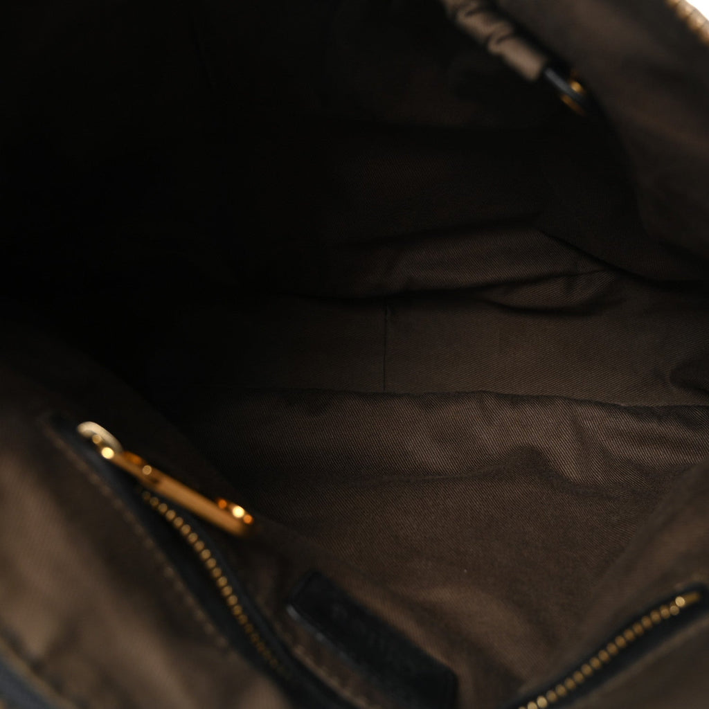 Nubuck Calfskin Medium Marcie Satchel Black