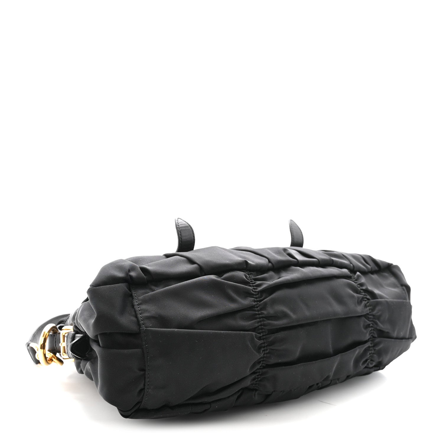 Tessuto Nylon Gaufre Shopping Satchel Black