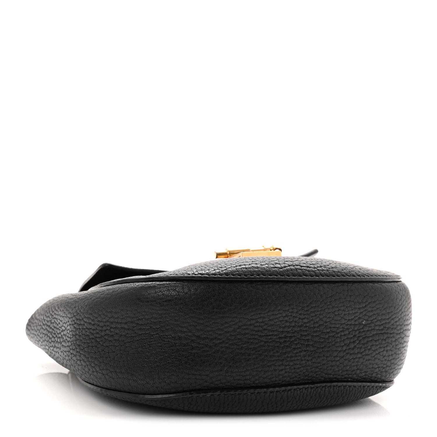Grained Lambskin Mini Drew Shoulder Bag Black