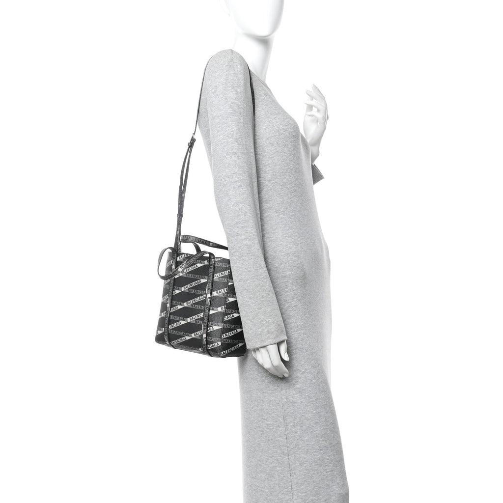 Coated Canvas Losange Monogram XXS Tote Black Grey