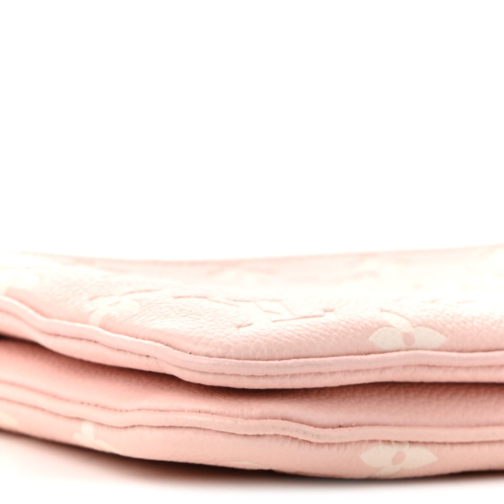 Empreinte Monogram Double Zip Pochette Rose