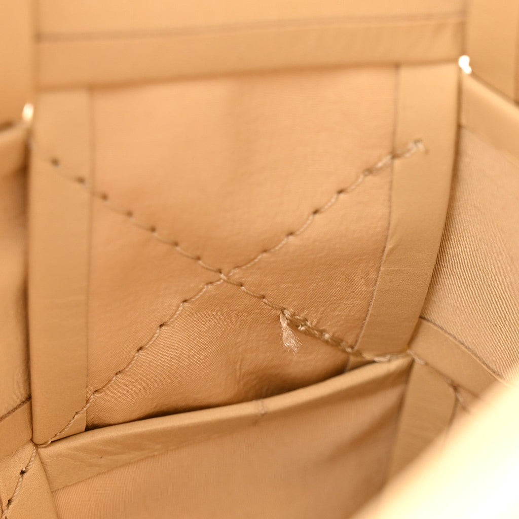 Paper Calfskin Maxi Intrecciato Cassette Crossbody Bag Porridge