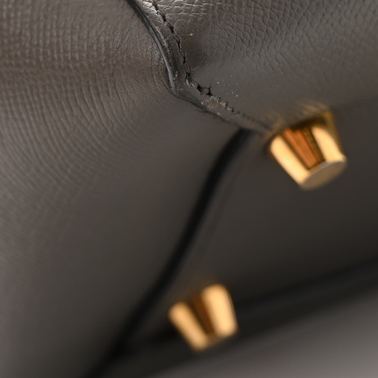 Grained Calfskin Mini Belt Bag Grey