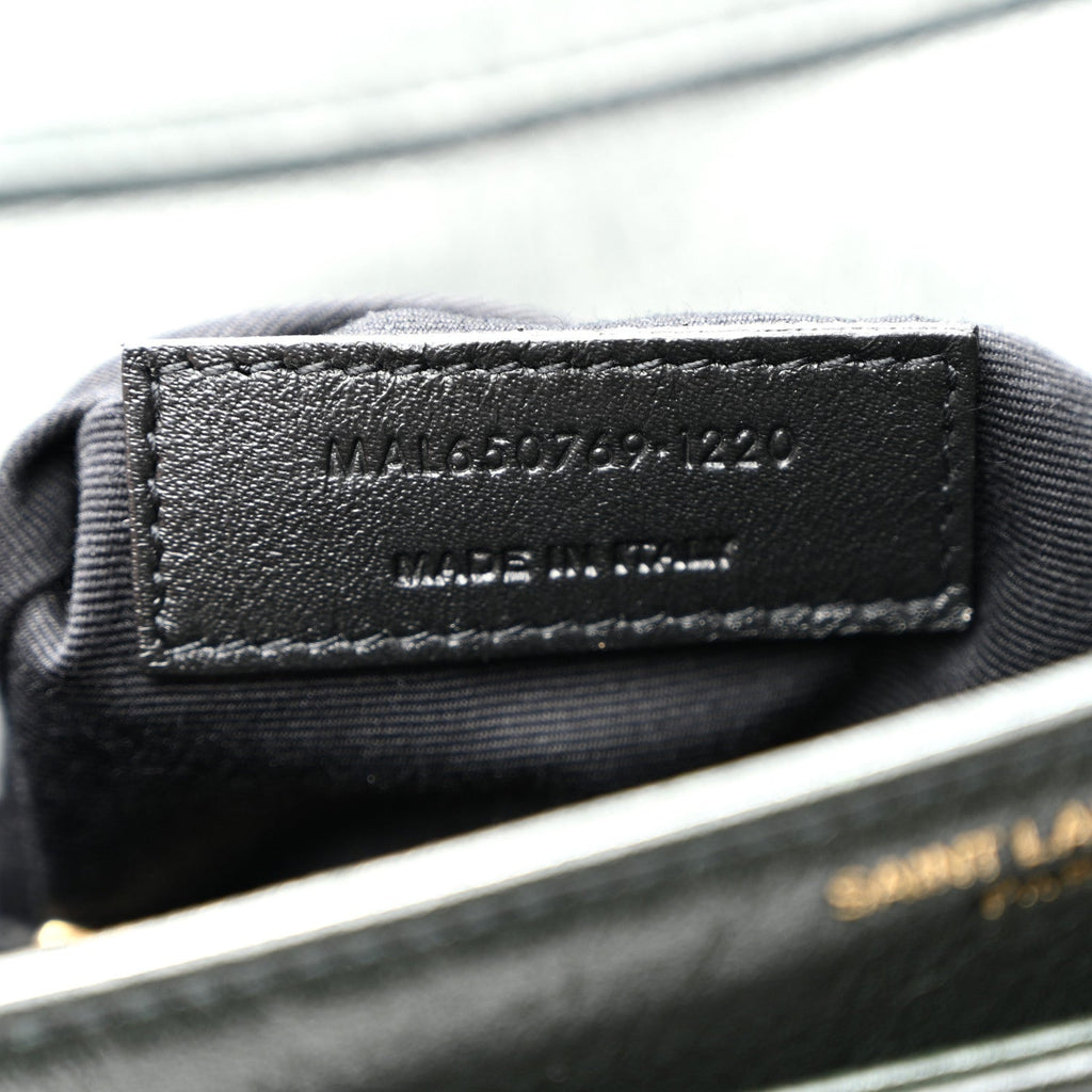 Lambskin Quilted Mini Becky Chain Bag Vert Fonce