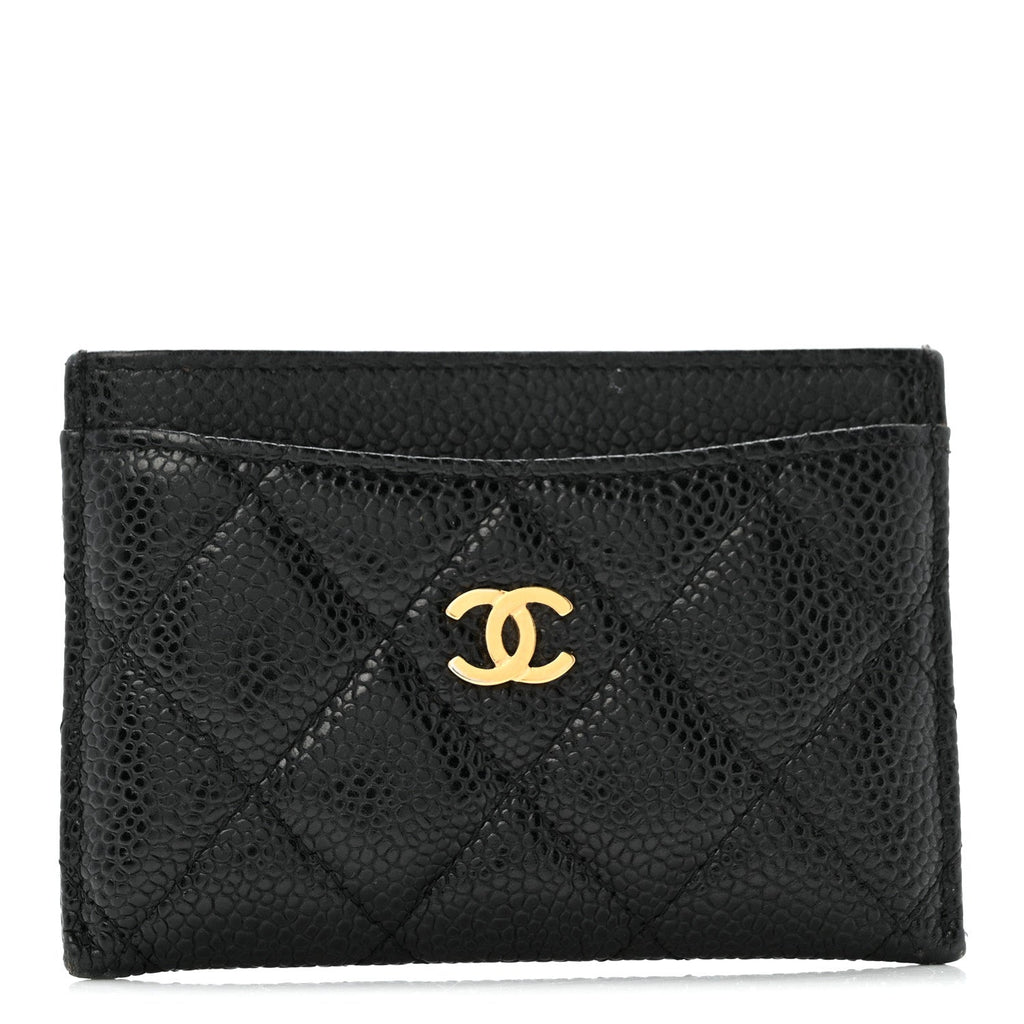 Caviar Quilted  Holder Black