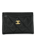 Caviar Quilted  Holder Black