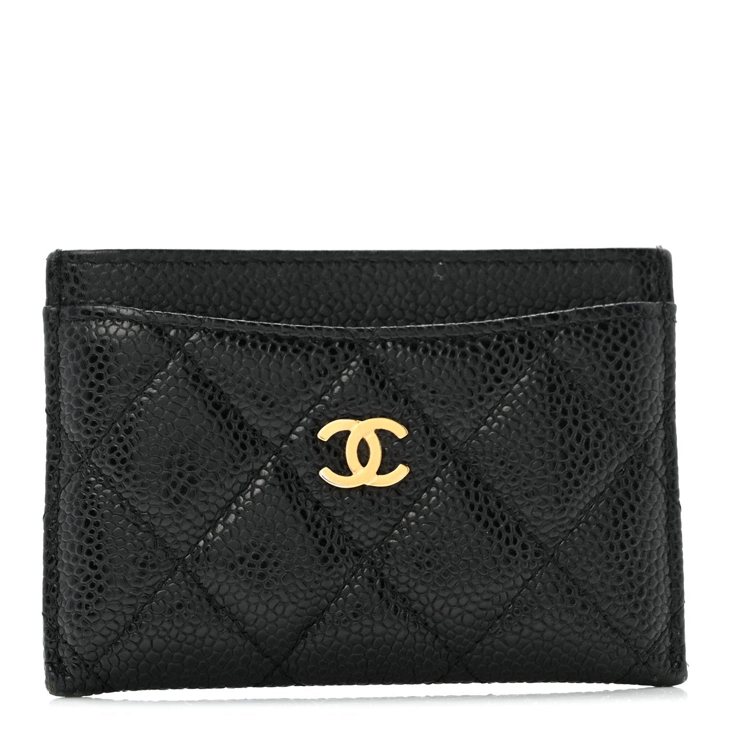 Caviar Quilted  Holder Black