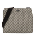 GG Supreme Monogram Medium Flat Messenger Bag Dark Brown