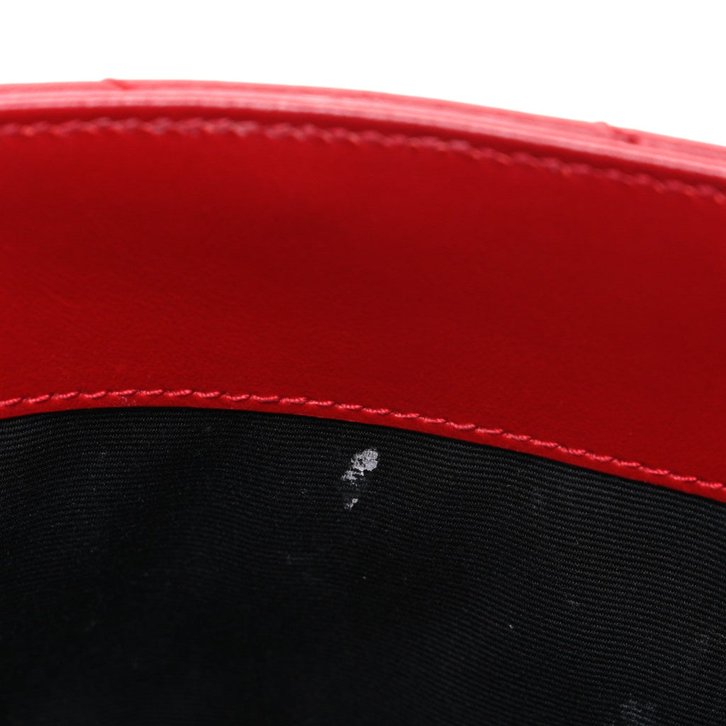 Calfskin Y Quilted Monogram Medium Loulou Chain Satchel Rouge Eros