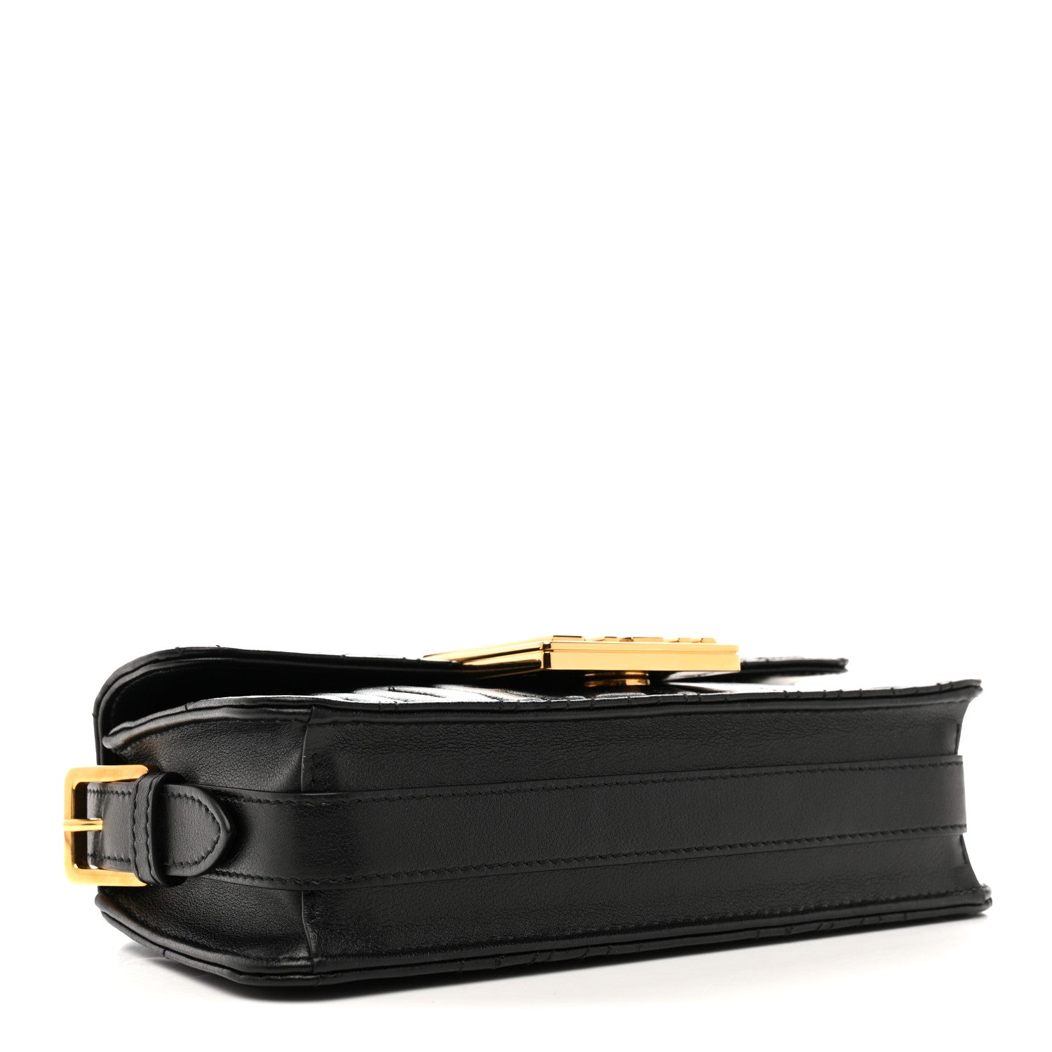 Calfskin Quilted All Over Miss Dior Flap Black