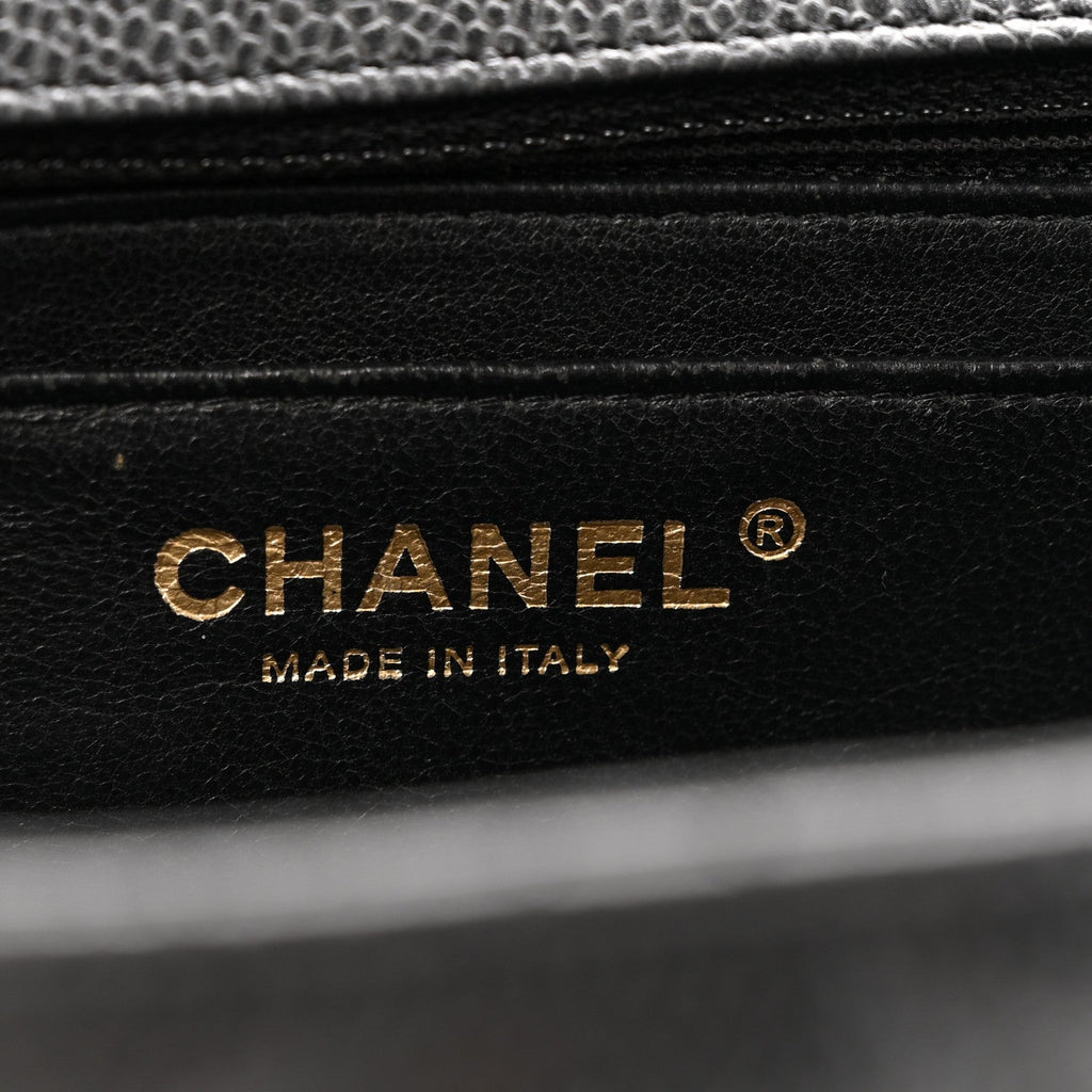 Caviar Quilted Jumbo Single Flap Black