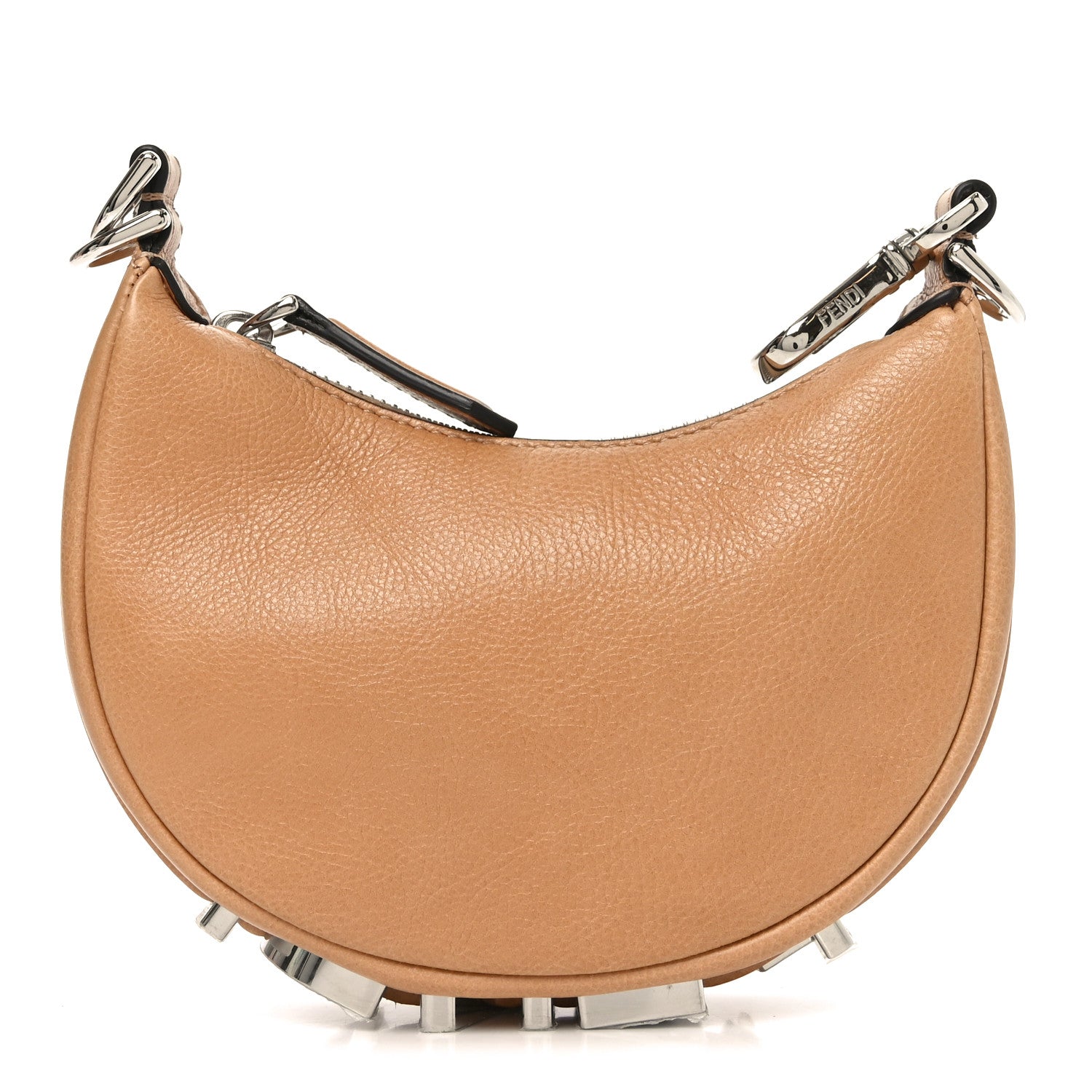 Vitello Grace Nano Fendigraphy Hobo Charm Miele Scuro