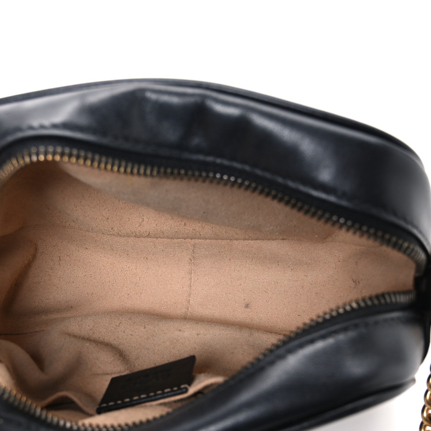 Calfskin Matelasse Mini GG Marmont Chain Shoulder Bag Black