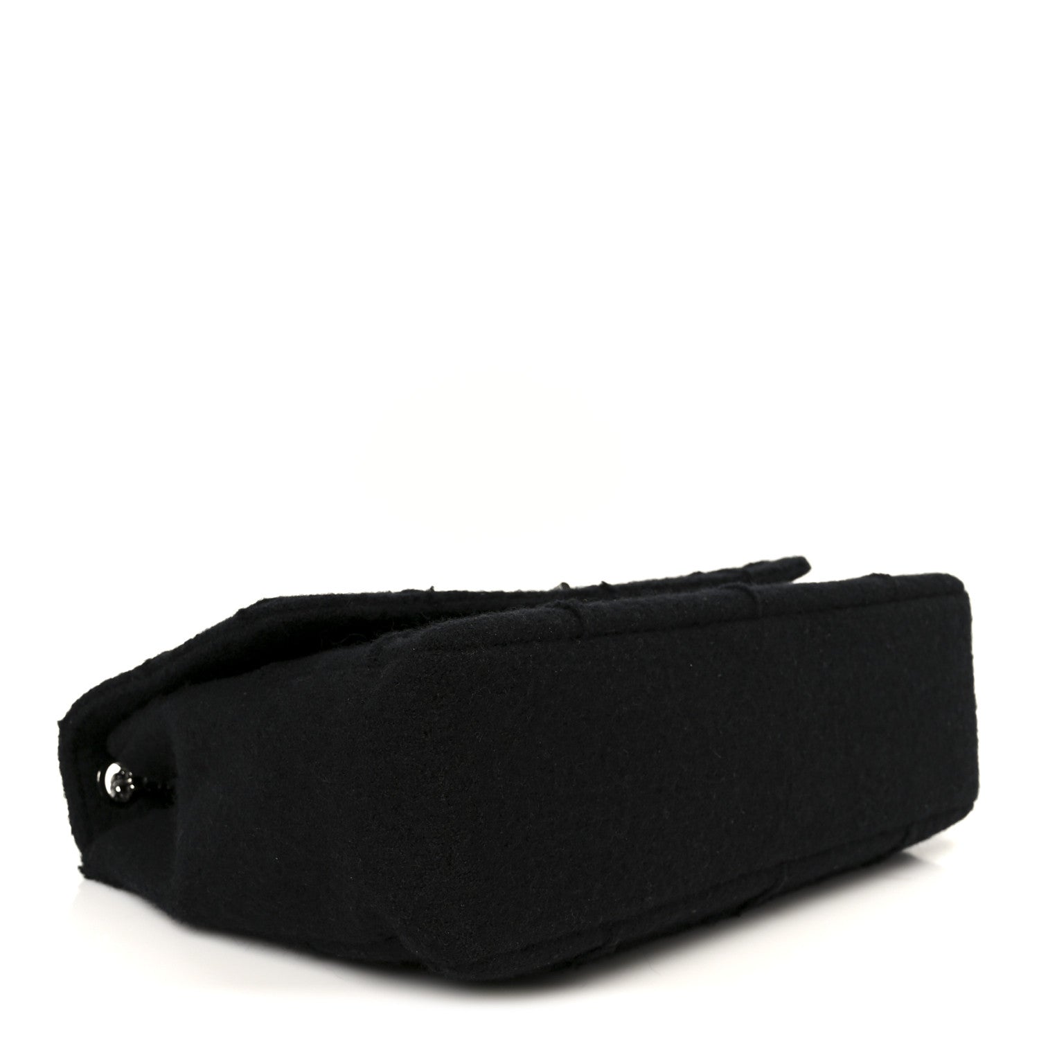 Wool Jumbo Chocolate Bar Mademoiselle Flap Black