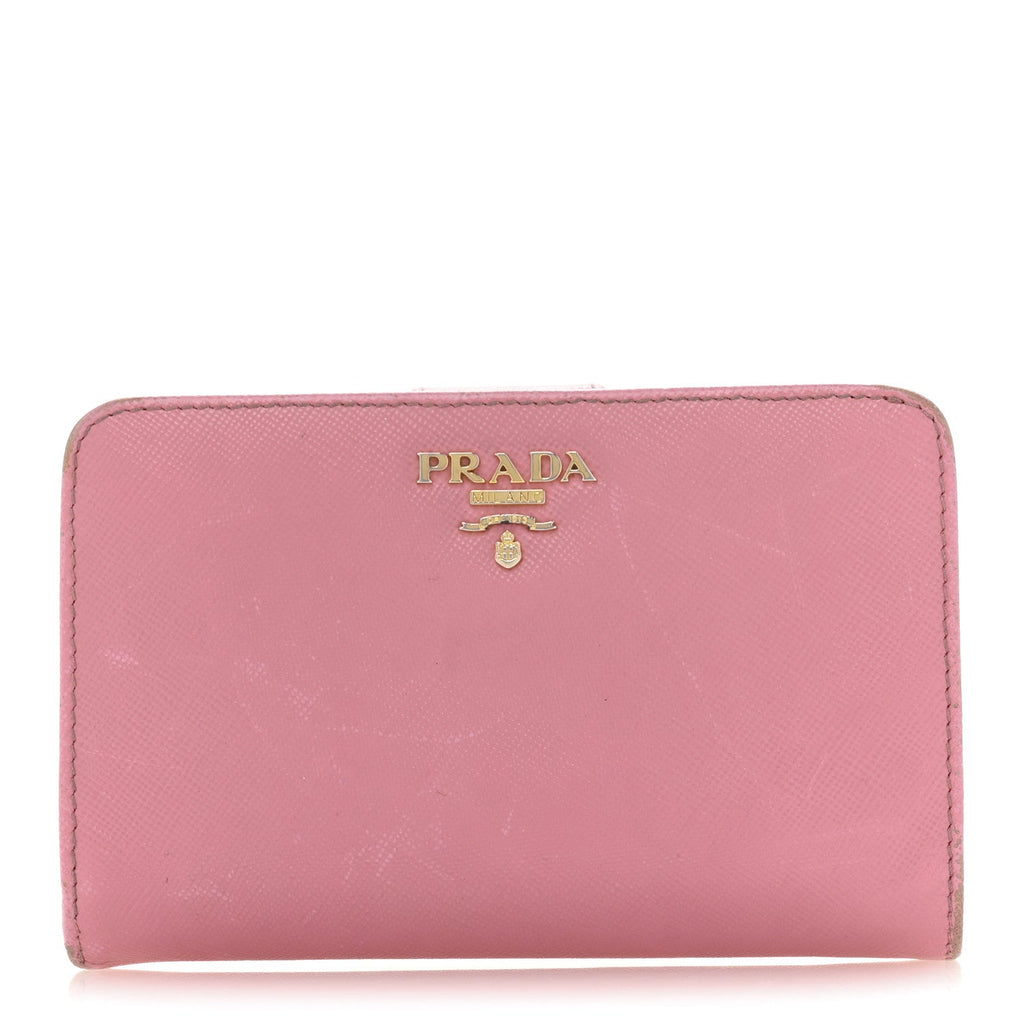 Saffiano Metal Compact Wallet Geranio