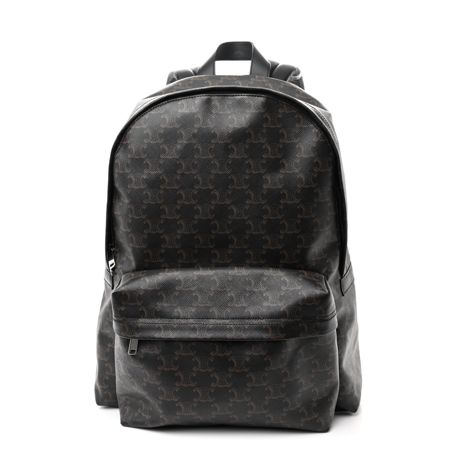 Triomphe Canvas XL Calfskin Backpack Black