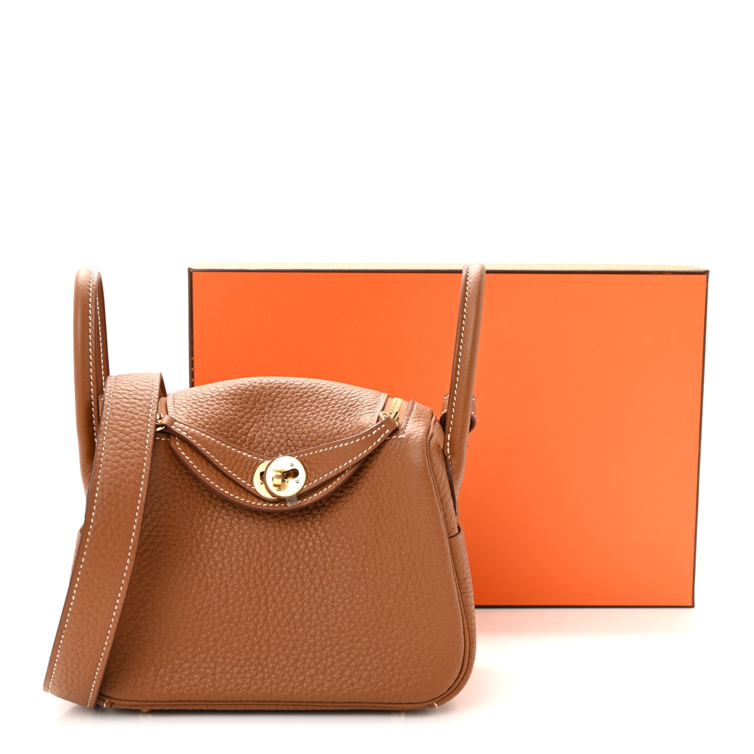 Taurillon Clemence Mini Lindy 20 Gold