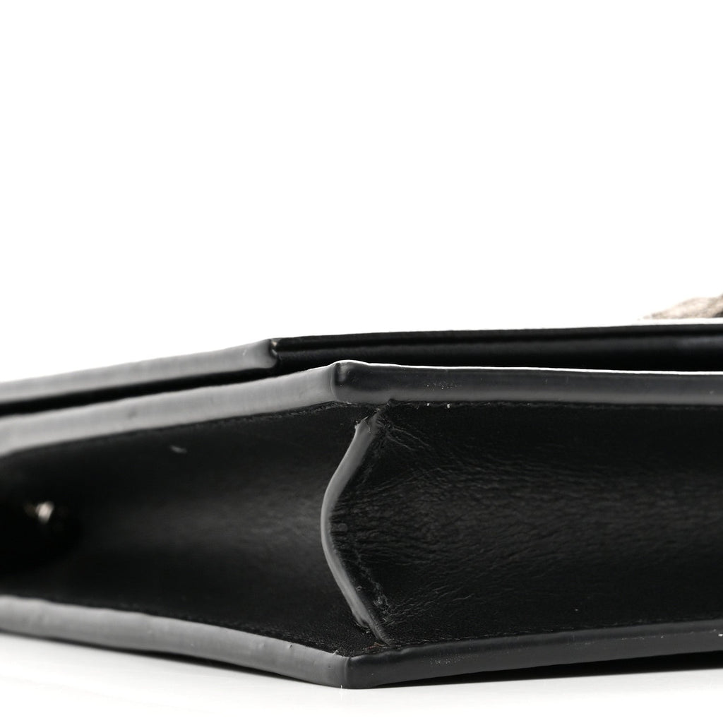 Smooth Calfskin Classic Monogram Kate Tassel Chain Wallet Black