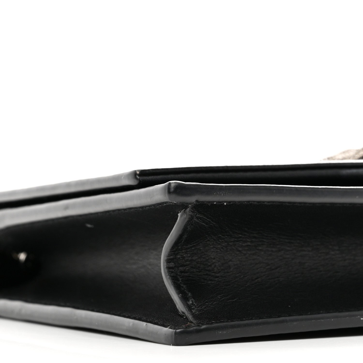 Smooth Calfskin Classic Monogram Kate Tassel Chain Wallet Black
