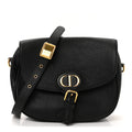 Grained Calfskin Medium Bobby Flap Black