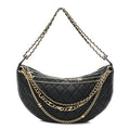 Lambskin Quilted All About Chains Hobo Black