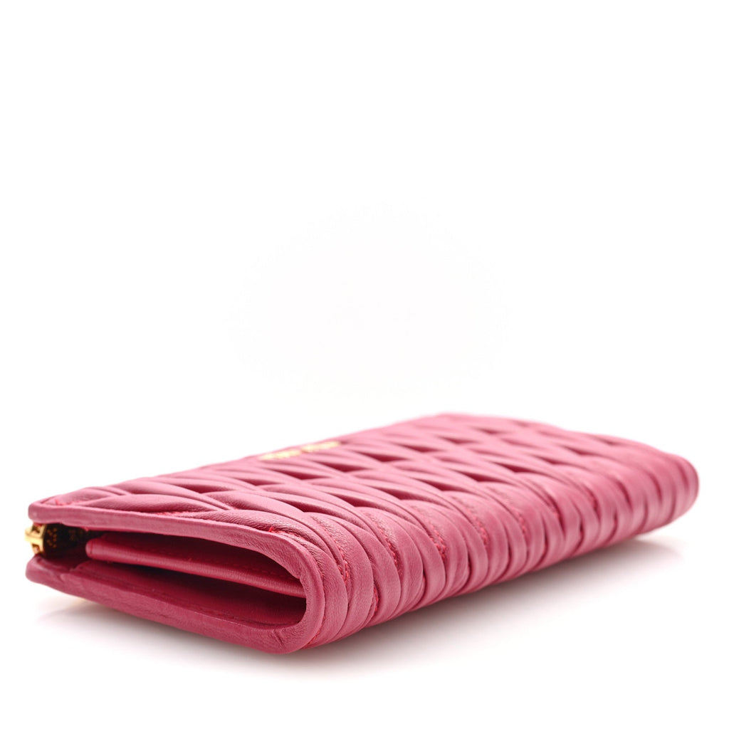 Matelasse Large Zip Around Wallet Peonia