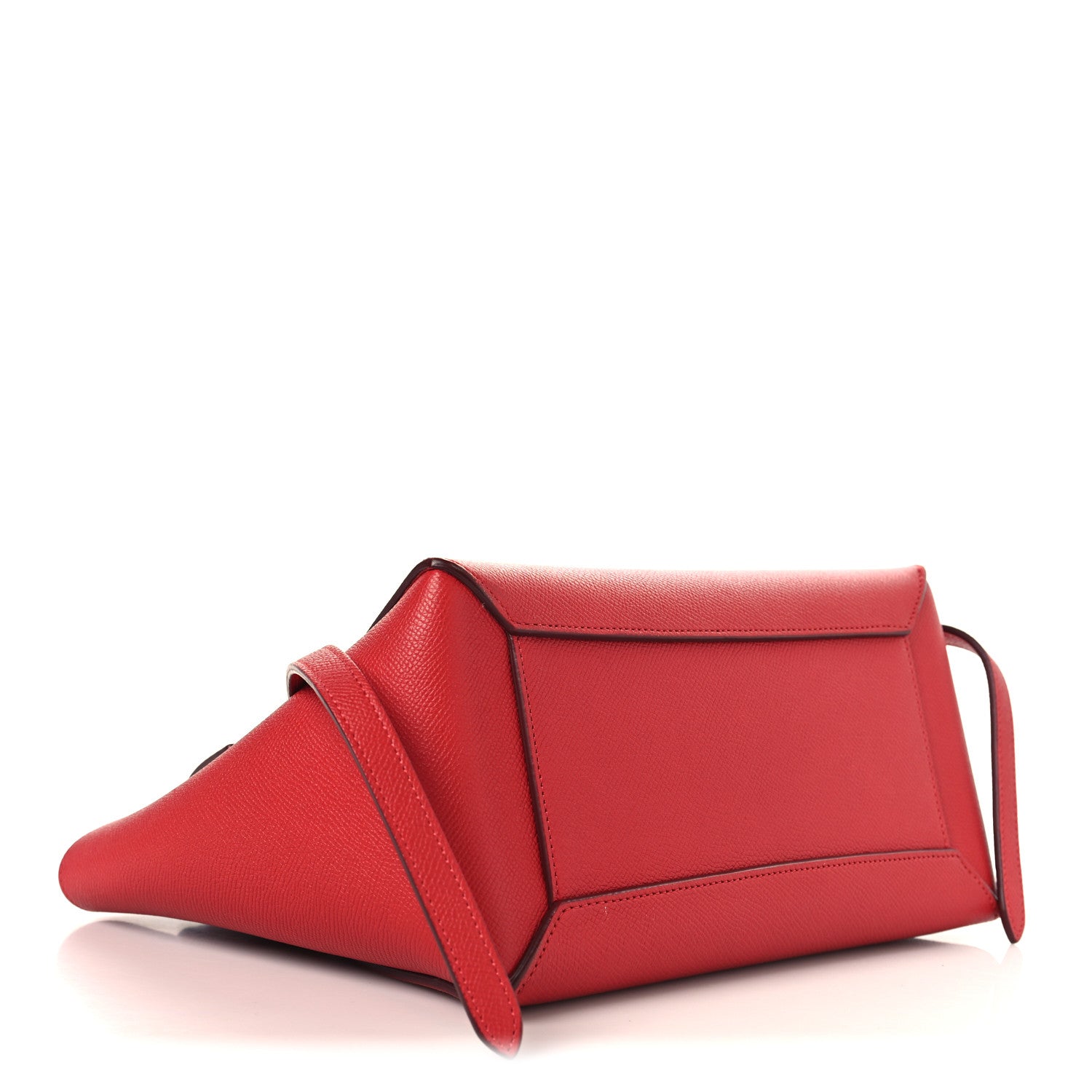 Baby Grained Calfskin Micro Belt Bag Coquelicot