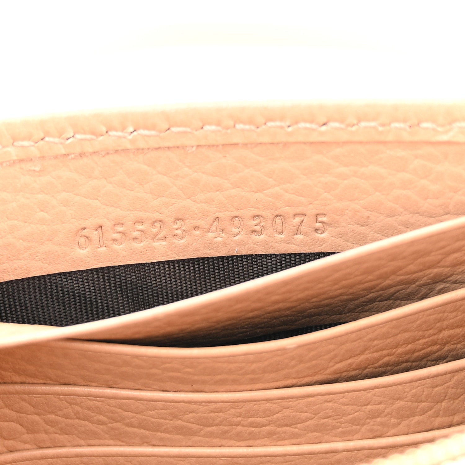 Dollar Calfskin Interlocking G Chain Wallet Camelia