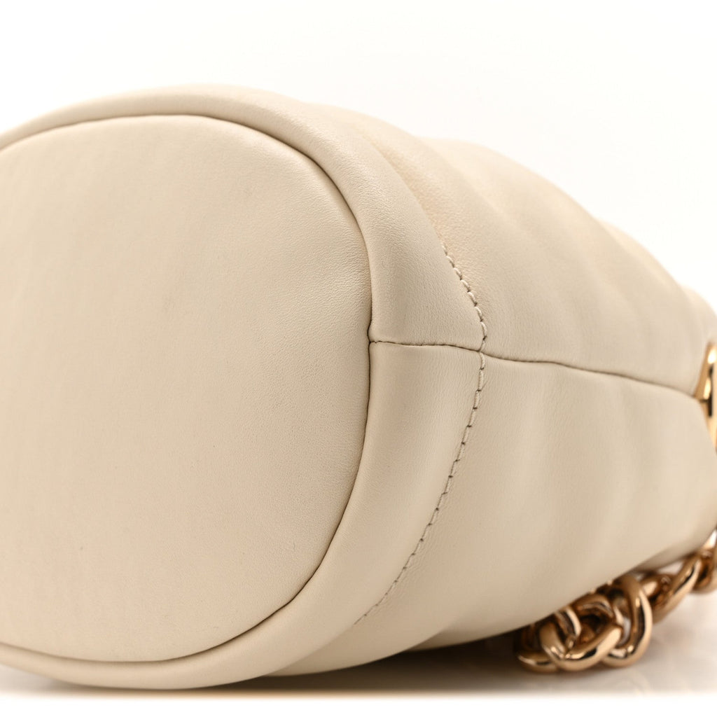 Calfskin Soft Small Bucket Bag Marshmallow