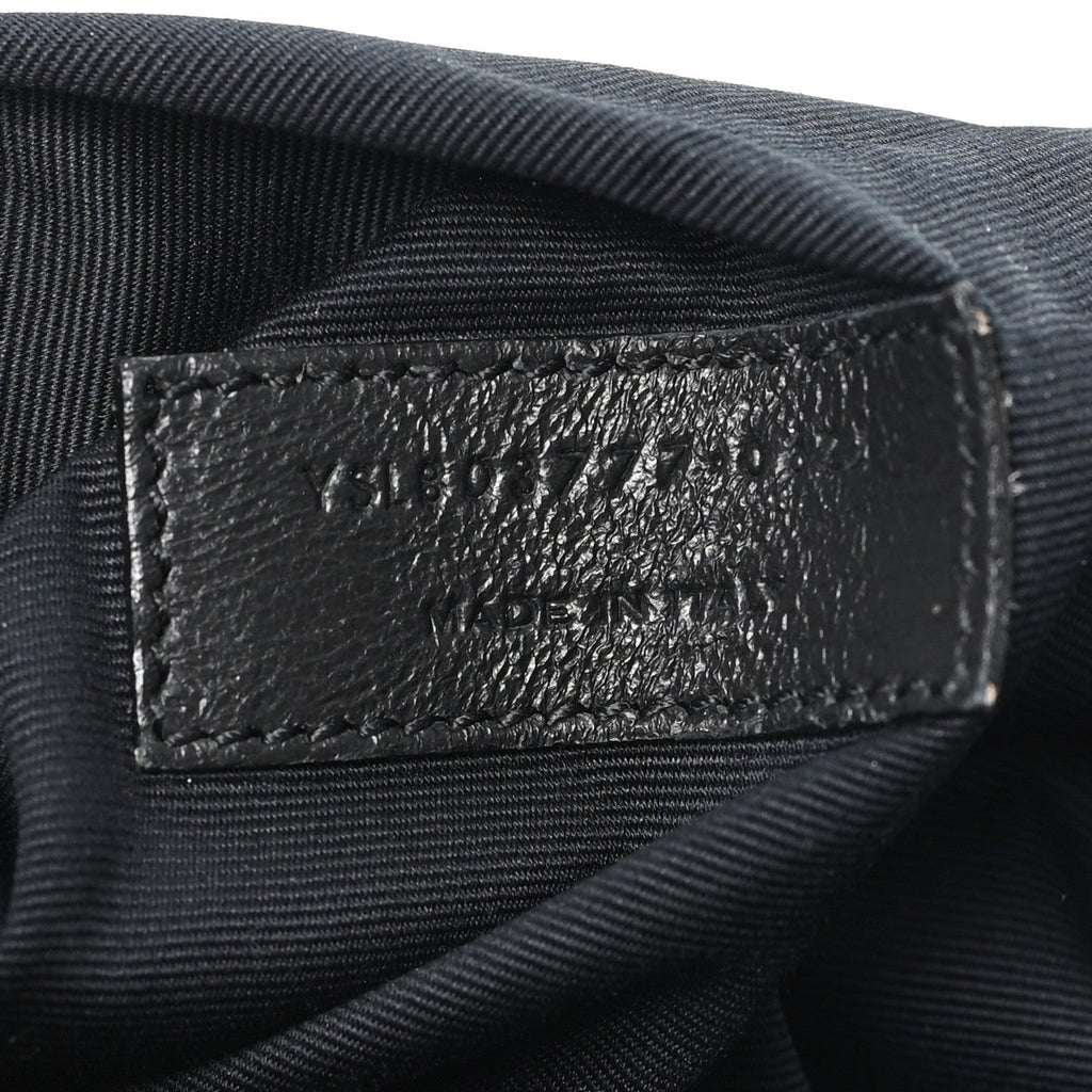 Grained Lambskin Monogram Large Niki Chain Satchel Black