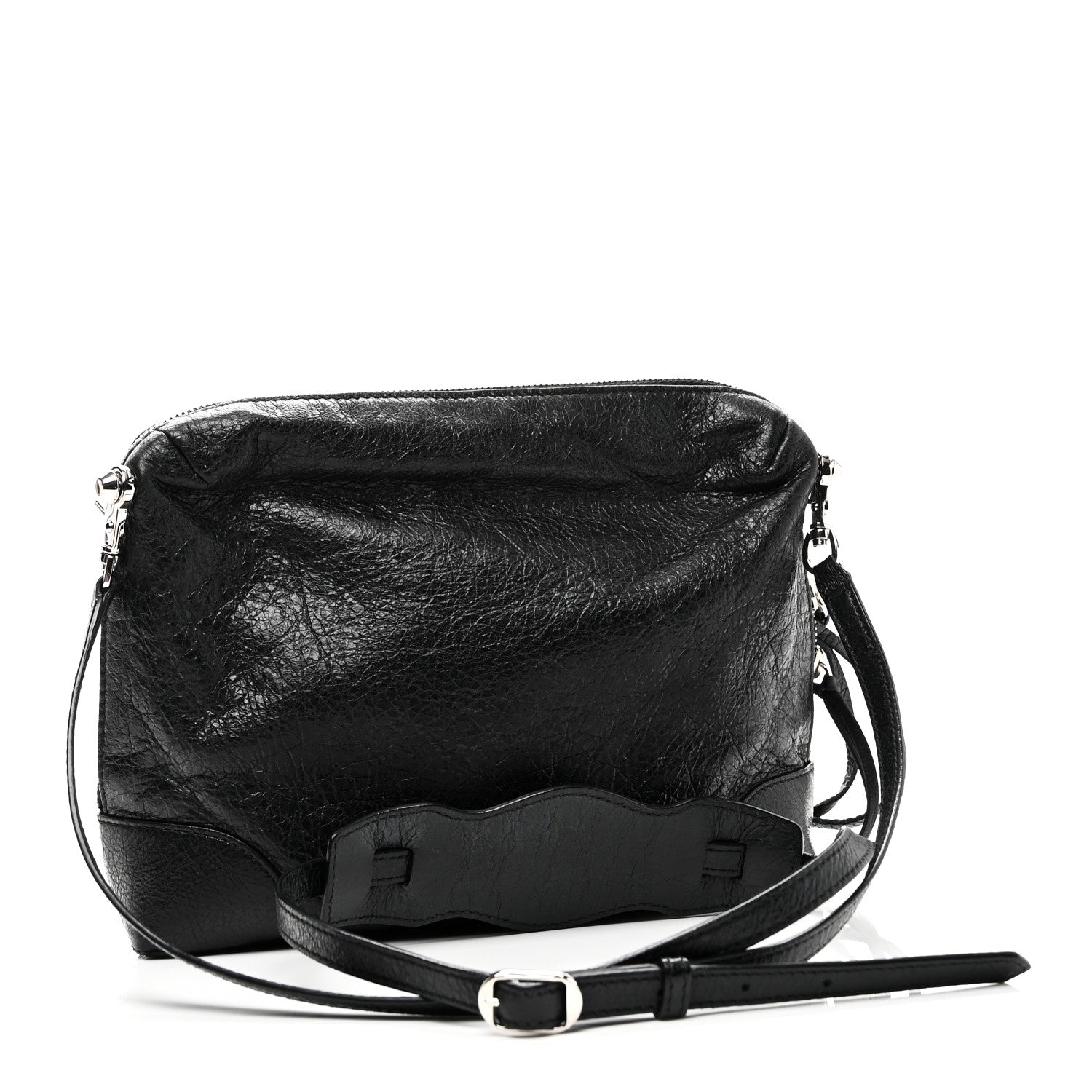 Agneau Classic Hardware XS Reporter Crossbody Black