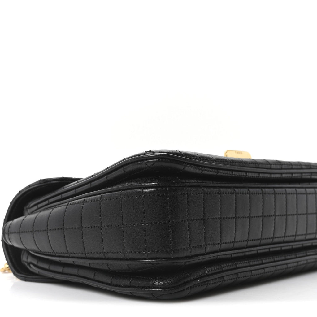 Calfskin Quilted Medium C Bag Black