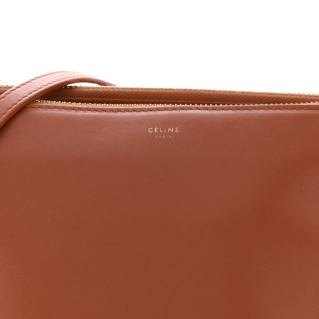 Lambskin Large Trio Crossbody Bag Tan